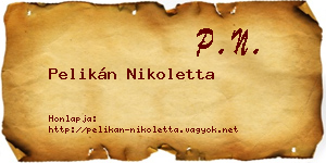 Pelikán Nikoletta névjegykártya